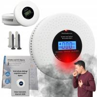 CZUJNIK CZADU DYMU 2w1 TLENKU WĘGLA ALARM Certyfikowany | EXP: 01/01/2028