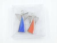 Aniołki witrażowe 2 szt - zestaw 6S