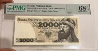 Banknot 2000 złotych 1979 Seria AA UNC PMG 68 EPQ 2MAX