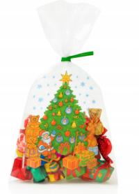 WORECZKI CELOFANOWE FOLIOWE ŚWIĄTECZNE TOREBKI NA PREZENTY MIKOŁAJ 20x35 50