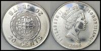 MNB - WYSPY SALOMONA 20 Centów 2010 # SOLOMON ISLANDS # st 2+