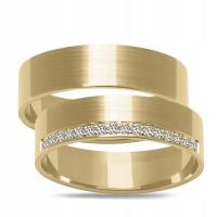 Золотые обручальные кольца с кубическим цирконием 333 5 мм пара хит
