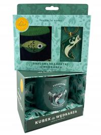 Zestaw na prezent dla Dziadka wędkarza Dzień Dziadka kubek skarpetki brelok