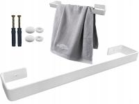 UCHWYT NA DUŻY RĘCZNIK ŁAZIENKOWY WIESZAK METALOWY BIAŁY 40CM LOFT SOLIDNY