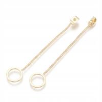 Baranki do kolczyków z łańcuszkiem i kółeczkiem kolor złoty 2szt biżuteria