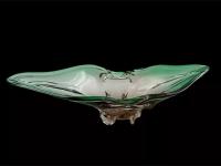 SZKLANA PATERA MURANO ZIELONA 43CM