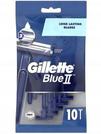 GILLETTE MASZYNKA JEDNORAZOWA BLUE II 10SZT DO GOLENIA DLA MĘŻCZYZN ŚWIEŻE
