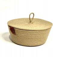 BAWEŁNIANY KOSZ DO DOMU NA BIELIZNĘ INNE RZECZY RĘCZNE WYKONANIE HANDMADE