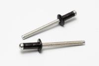 Черные анодированные алюминиевые заклепки 4.8кс11 для алюминия, пластмассы бытовой техники