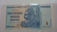 Banknot Zimbabwe, 100 trylionów dolarów 2008, seria AA stan 1-