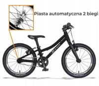 Rower dziecięcy lekki 5.7 kg MTB Kubikes 16S 2-gang dwubiegowy czarny 2025