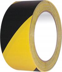 Желто-черная клейкая лента 50 мм / 33 М, обозначающая линии связи