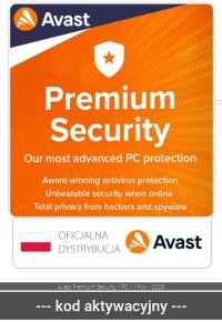 Antywirus Avast Premium Security ESD 1 stanowisko 12 miesięcy Polska nowa