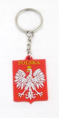 Brelok breloczek Polska Poland orzeł godło gumowy
