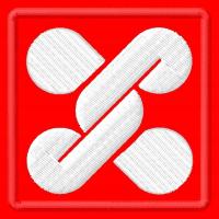 Naszywka Polsport logo haftowana z termofolią