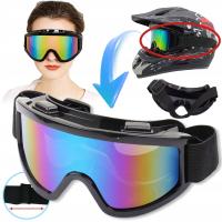 Gogle motocyklowe UV 400 z regulowanym paskiem