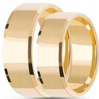 Золотые скошенные обручальные кольца пара 333 6M хит фиксированная цена