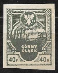 &&ROCZNIK 1921 POCZTA POWSTAŃCZA - GÓRNY ŚLĄSK Fi 4A** / WYDANIE KORFANTEGO