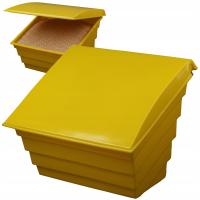 Pojemnik zbiornik skrzynia na piasek sól sorbent 300 L 400 kg żółty