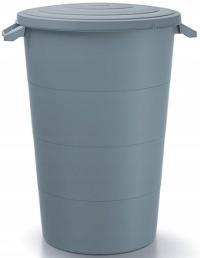 KOSZ KUBEŁ POJEMNIK NA ŚMIECI ODPADY 120L JASNY SZARY GREY