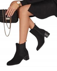 ЧЕРНЫЕ ЖЕНСКИЕ БОТИЛЬОНЫ НА СТОЙКЕ TEWIZ