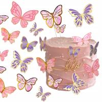 Вафельные бабочки бабочки 3D микс торт для вырезания