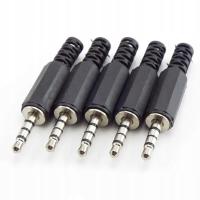 5pcs 4P 3.5mm RCA Plug Mono Stereo Audio Video Dual Audio Plug Headpho Plug