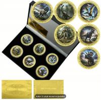 Динозавры 6шт. набор монет подарочная коробка реплика: птеродактиль и т. д.