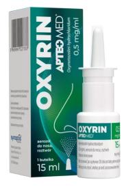 Oxyrin Apteo Med 15 ml aerozol do nosa oxymetazolina katar przeziębienie