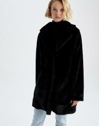 KLASYCZNE FUTERO MISIO CZARNE MIŁE GUZIKI KIESZENIE DEFACTO