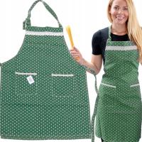 ФАРТУК ДЛЯ КУХНИ, ЖЕНСКИЙ ФАРТУК ДЛЯ ЕДЫ С РЕГУЛИРУЕМЫМИ КАРМАНАМИ