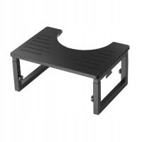 Stołek toaletowy Stołek łazienkowy Składany podnóżek podróżny Solidny czarny