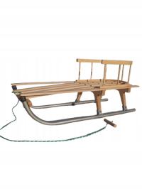 Drewniane sanki z oparciem sznurek SOLIDNE PRODUKT POLSKI