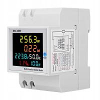 6W1 JEDNOFAZOWY LICZNIK ENERGII SZYNA DIN AC 40-300V 100A LCD Z CT D52-2066