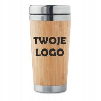 Kubek ze stali nierdzewnej z twoim zdobieniem świątecznym