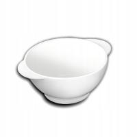 Bulionówka miska do zupy z uchwytem 13,5 cm 500 ml Wilmax biała porcelana