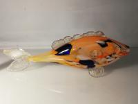 RYBA SZKLANA KOLOROWA SZKŁO KOLOROWE RETRO VINTAGE z PRL-u 29 cm