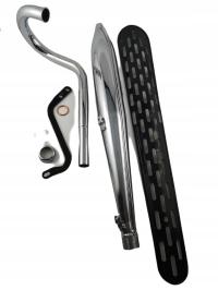 Tłumik Venbo chromowany 540 mm do Romet Motorynka