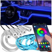 Оптическое волокно для автомобиля автомобиля освещение кабины полоса 6м RGB применение