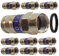 Разъем F 10шт разъем сжатия F RG-6 для кримпера