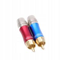 1pcs Red 1pcs blue RCA Connector Wire Male/Female Plug Audio Adapter B Plug