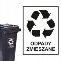 Наклейка для мусорных баков, сортировка мусора