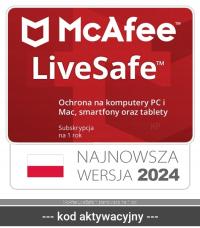 McAfee LiveSafe 1 должность на 1 год