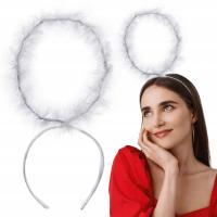 OPASKA ANIOŁA BIAŁA Z PIÓRAMI AUREOLA NA GŁOWĘ ANIOŁEK PRZEBRANIE JASEŁKA