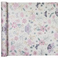 Картинка детские бабочки цветы листья розы на флизелине