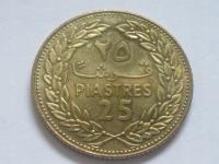 nr1314 Liban Moneta 25 Piastres 1980 stan 1-