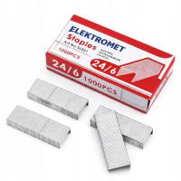 ZSZYWKI BIUROWE SZKOLNE DO ZSZYWACZA ROZMIAR 24/6 ZESTAW 1000 SZTUK 6x13mm