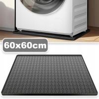 SILIKONOWE PODKŁADKI OCHRONNE ANTYPOŚLIZGOWA MATA CZARNA 60X60CM DO PRALKI