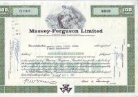 Канада, Massey-Ferguson Ltd, 100 акций 1967 года.