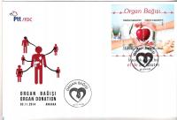 Turcja 2014, FDC ark. medycyna, transplantacja, / wyd. 3000 szt.FDC /